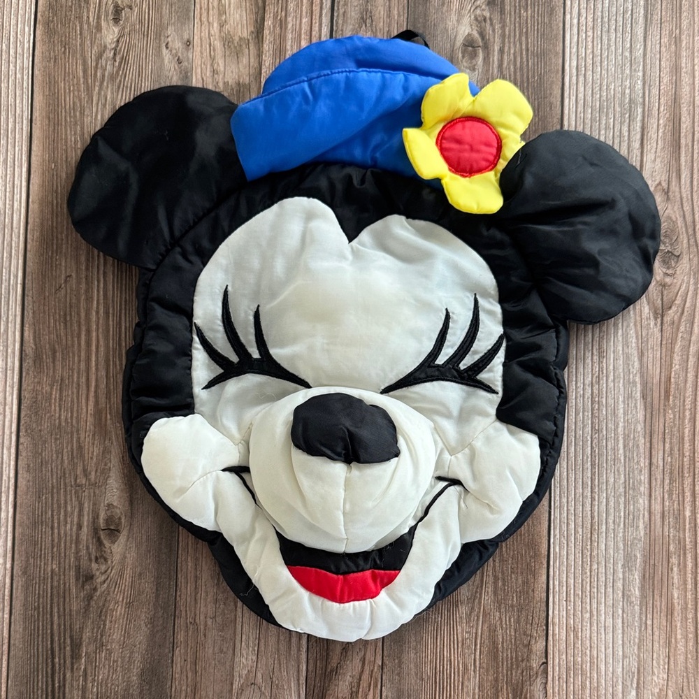 Vintage Minnie Mouse PJ Pillow Bag with Blue Hat